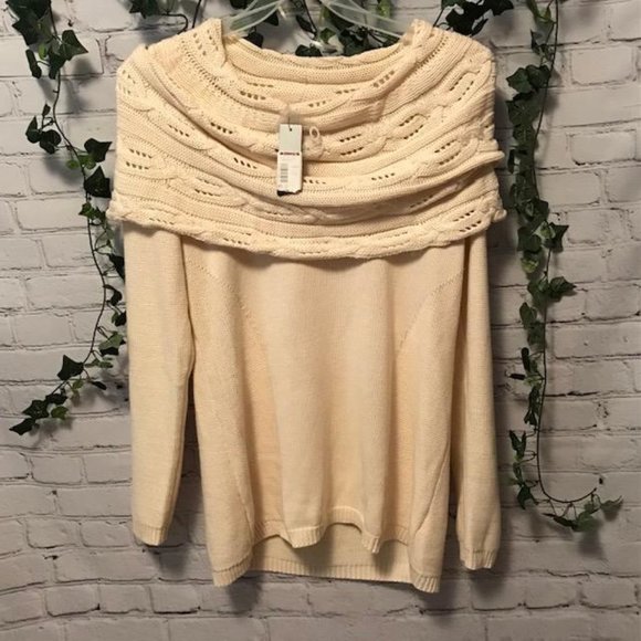 NWT - Apt 9 Off the Shoulder Sweater (Large) - Picture 1 of 3